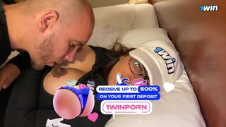 Titty fuck for horny stepmom home alone!