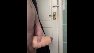 Tight ass toy fuck till cum squirts out