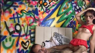 My girlfriend rides my cock thinking about my stepdad