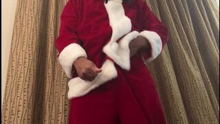 Masked Santa Jerking Out A Moaning Cumshot