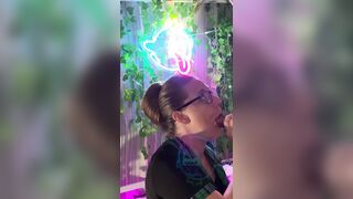 Dripdrop Behind the Scenes! Kay Lee Sucking Dick with Her Glasses on Pt 1