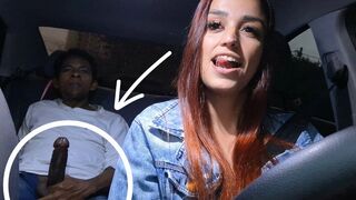 Slutty App Driver Catches Passenger Masturbating From Behind and Has Sex with Him