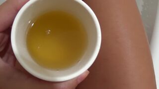 Morning urinate in cap Camilla Moon