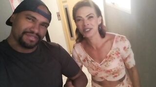 Gentle cuckold took wife to have a tantric massage with black gifted part one