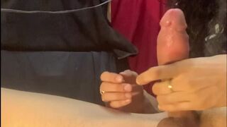 eye rolling cumshot blasting out this 9 inch uncut dick. keep ur eyes on the facial expression lol.