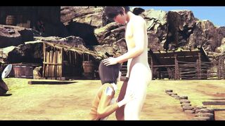 On Titans Hentai - Mikasa Do a Blowjob and Then He Do to Her a Cunnilingus - Manga Anime Japanese Asian Game Porn