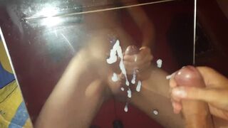 Cum on mirror