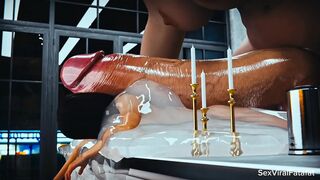 Zora and Sora Hard Fucking with Big Monster Cock