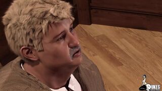 Cuckolding Warden watches as a BBC inmate pounds his wife's tight pussy