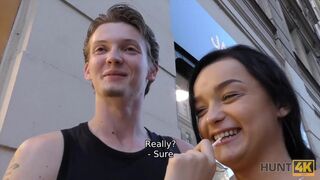 HUNT4K Need for money motivates sweetheart to have an affair with stranger