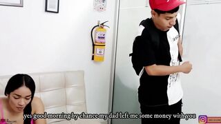 My Horny Stepmother Gives Me a Delicious Blowjob Until She Makes Me Come All Over Her-porn in Spanish