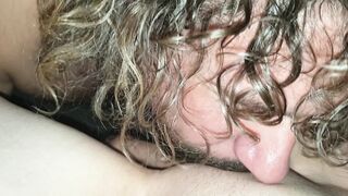 Dad squirts mommy's pussy full of his thick cock. Mommy jerks off dad first and dad licks mommy afterwards.2 of 3