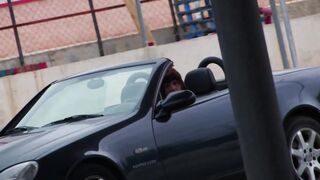 Rich stupid girl has car trouble in a run down estate and she's banged like a bitch on the hood