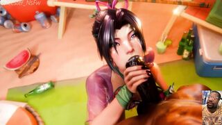 Slutty Fucking Ass Psylocke Deepthroats a BBC at the Beach, Honoka Big Breast Paizuri Cumshot Facial