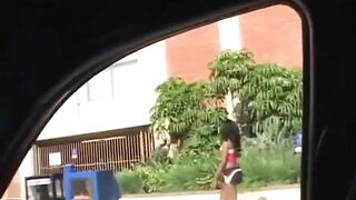 Sexy black petite anal penetrated