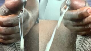 Black Cock Gay Guy Jerking Off & Cumming With Big Load In Public, Daddy Busting A Nut, (Shooting A Load In Car)