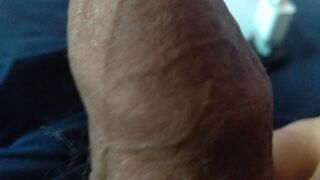 Masturbating monster cock with a strong desire to fuck