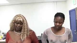 Black and white big cock sucking threesome...cum in mouth