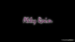 Thsi ebony guy gets to pummel redhead Abby Rain and feed her his cum