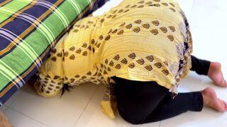 Hot Mom Stuck Under Stepson's Bed When She clean His Room!