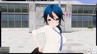 3D HENTAI Schoolgirl and her wanted to suck my dick after lesbian games
