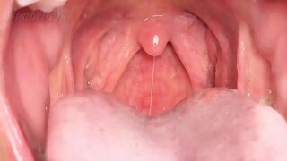 Mouth Fetish Uvula Close I Gag on a Hard BBC