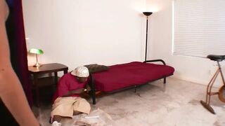 Hot MILF loves a big black bamboo inside her hot and wet pussy...