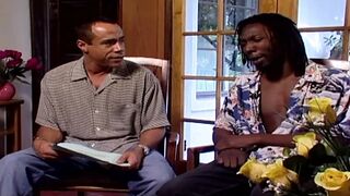 Beautiful black hairy pussy loves the big black cock in ass in mouth...cum in mouth