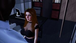 Hot secretary nailed by big black cock