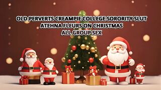 Athena Gets Nasty Double Creampie In Christmas Threesome!