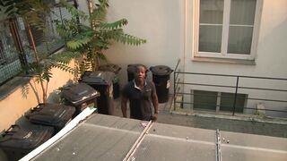 Small titted woman enjoys her pussy and ass bang with BBC and her husband