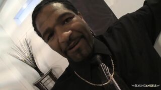 Ebony chick is addicted to having a BBC in her tight black pussy every day