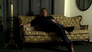 Blonde milf with oiled big boobs takes BBC fucker and cum on tits ending