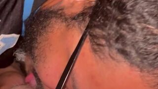 In the trunk of the car at a park