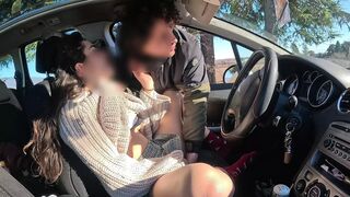 Convince a stranger to touch my wet pussy while taking a walk