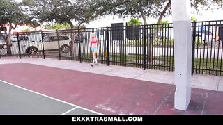 Tiny blonde Chloe Foster gets her tight pussy stretched by big cock