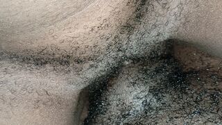 Hairy pussy riding big cock