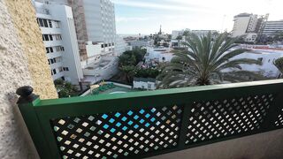 Teasing His Big Cock On Our Hotel Balcony!