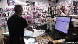 Aidra Fox gets creampied by black cocks - gloryhole