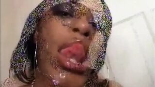 Hug black ass on the big black cock