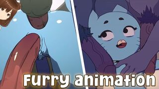 Gumball Nicole is fucked in gang bang huge cocks cum inside (Parody Furry animation) - Jazziuu
