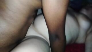 Brazilian hotwife rolling on neighbor's cock while cuckold waits at home