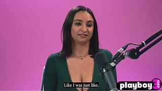 Horny big tits Latina teen Hailey Rose masturbates until her first orgasm