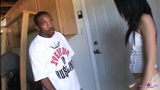 Captivating Beauty with Small Tits Is Picked up for Wild Drilling by a Thick BBC