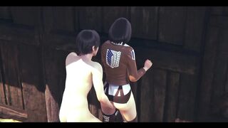 On Titans Hentai - Mikasa Fingering to Orgasm Then Fucked with Creampie - Manga Anime Japanese Asian Game Porn