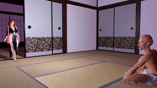 Busty Redhead Rangiku Fucked and Creampied by Old Sensei