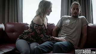 Desperate big ass MILF step aunt manipulates and fucks young stud