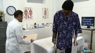 Female Doctor Makes a Black Guy Feel Better by Fucking Him