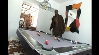 Hot blondie gets her pussy fucked by big black cock