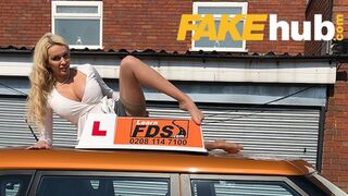 Fake Driving School Big black cock goes into Amber Jayne